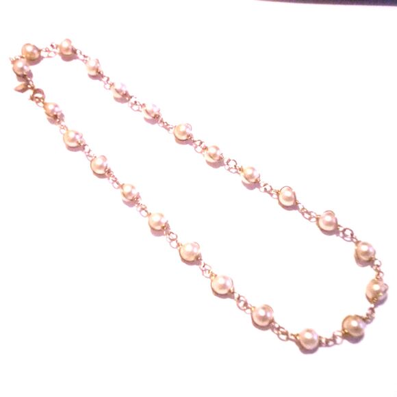 Vintage Sarah Coventry "Pearl Swirl" Necklace Gold Tone 1966 - Picture 4 of 5